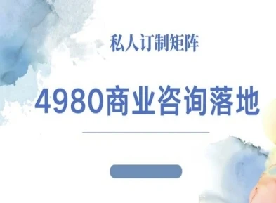 【精】4980商业咨询师落地课程-ip运营高客单教程-联创在线