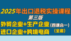 崔sir·出口退税实操-外贸企业+生产企业+跨境电商+进口企业(四课合一)-联创在线