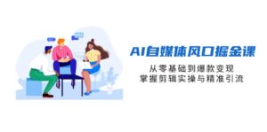 AI自媒体风口掘金课，从零基础到爆款变现，掌握剪辑实操与精准引流-联创在线