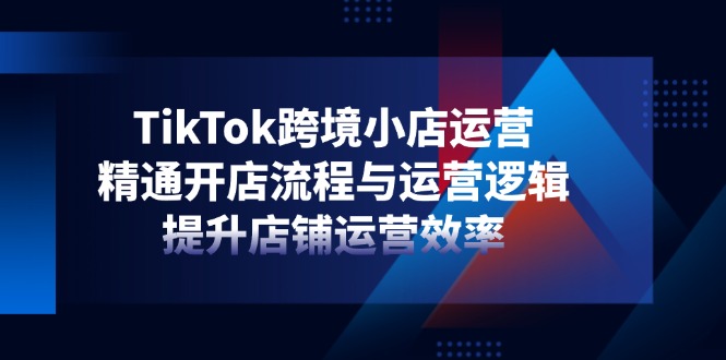 TikTok跨境小店运营，精通开店流程与运营逻辑，提升店铺运营效率-联创在线