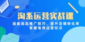 淘系运营实战课，涵盖选品推广技巧，提升店铺转化率，掌握电商运营知识-联创在线