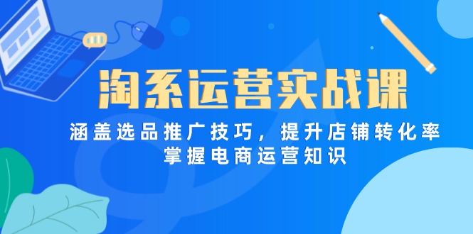 淘系运营实战课，涵盖选品推广技巧，提升店铺转化率，掌握电商运营知识-联创在线