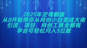 2025年逆境翻盘，从0开始带你从网创小白变成大佬，引流，项目，网创工…-联创在线