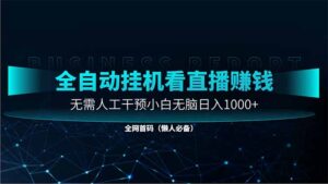 直播助手全自动看大平台直播赚钱，全自动无需人工干预，小白无脑日入1000-联创在线