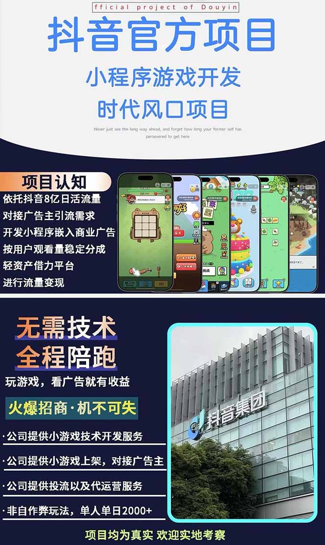 图片[1]-2025最热抖音官方项目 Ai时代风口项目小程序游戏开发 实测单个游戏日收…-联创在线