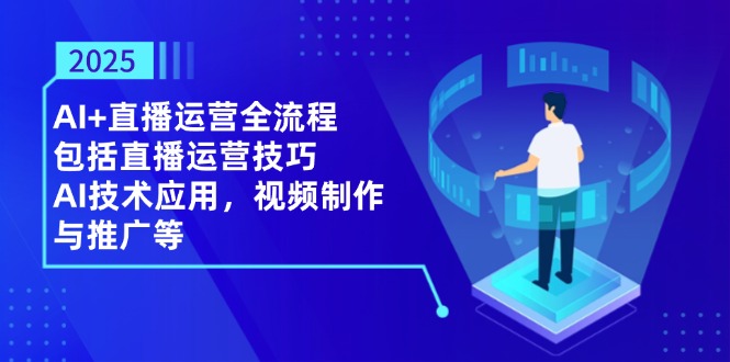 2025AI+直播运营全流程，包括直播运营技巧，AI技术应用，视频制作与推广等-联创在线