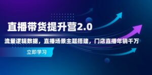 直播带货提升营2.0:流量逻辑数据,直播场景主题搭建,门店直播年销千万-联创在线
