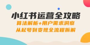 小红书运营全攻略：算法解析+用户需求洞察，从起号到变现全流程拆解-联创在线