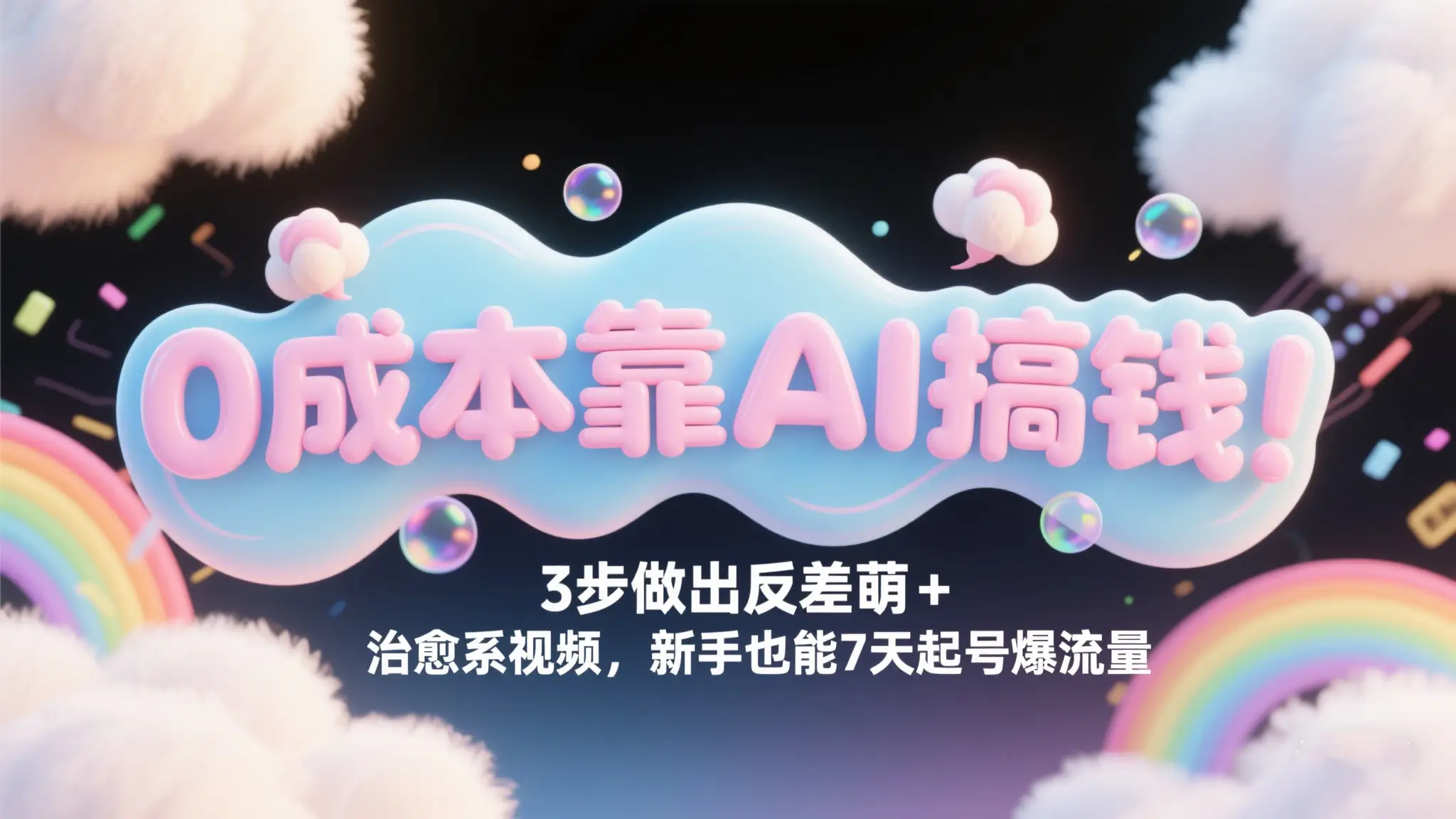 0成本靠AI搞钱！3步做出反差萌+治愈系视频，新手也能7天起号爆流量，单日变现1000+-联创在线