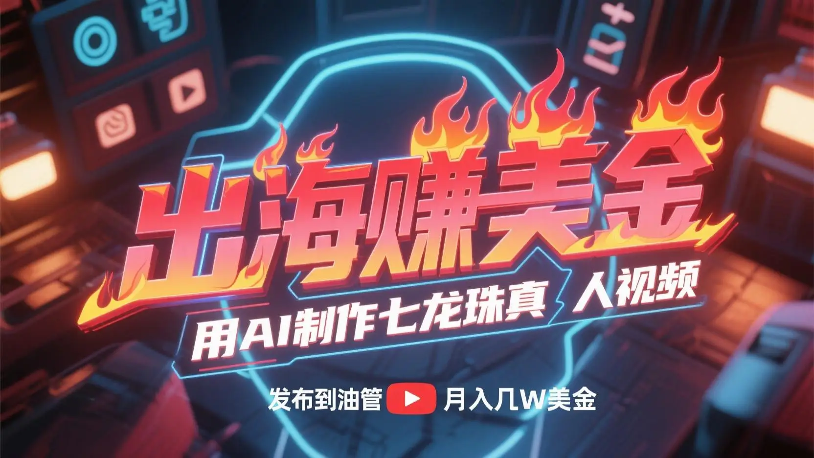 出海赚美金，用AI制作七龙珠真人视频，发布到油管，条条爆火，月入几十K美金-联创在线