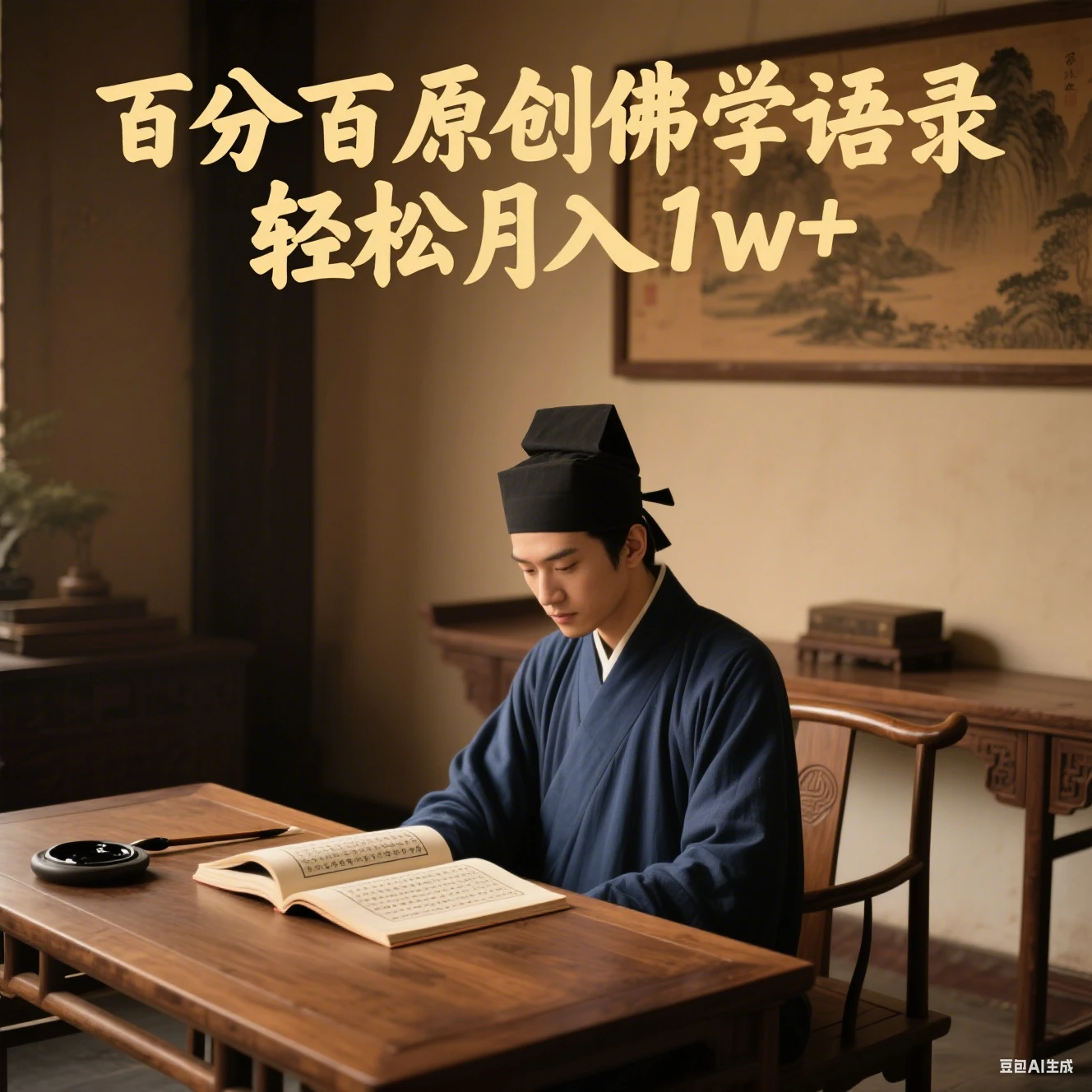 视频号佛学语录爆款新玩法，百分百原创视频每天1小时，轻松月入1w+-联创在线