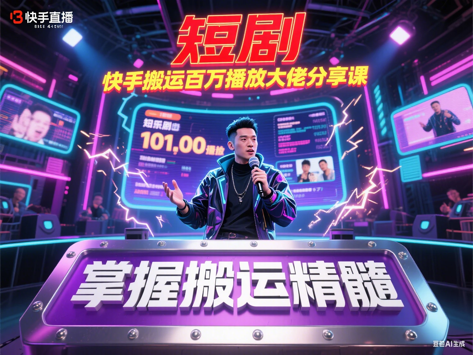 【精】短剧 快手搬运百万播放大佬分享课-联创在线