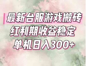 最新台服游戏搬砖，红利期收益高稳定，操作简单，小白闭眼入。-联创在线