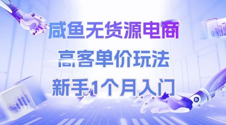 咸鱼无货源电商，高客单价玩法，新手1个月入门-联创在线