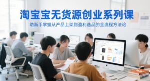 淘宝无货源创业系列课，助新手掌握从产品上架到盈利选品的全流程方法论-联创在线