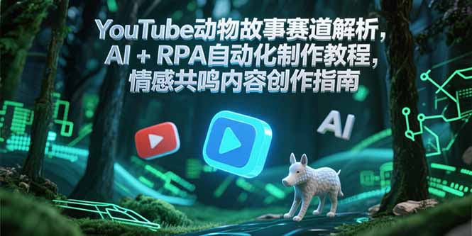 YouTube动物故事赛道解析，AI+RPA自动化制作教程，情感共鸣内容创作指南-联创在线