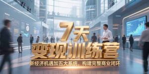 7天咨询师变现训练营，新经济机遇加五大系统，构建完整商业闭环-联创在线