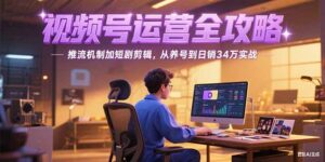 2025视频号运营全攻略，推流机制加短剧剪辑，从养号到日销34万实战-联创在线