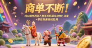 商单不断！纯AI制作西游人物羊毛毡版文旅MV，流量+节目效果统统拉满-联创在线