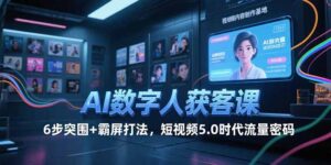 AI数字人获客课，6步突围+霸屏打法，短视频5.0时代流量密码-联创在线