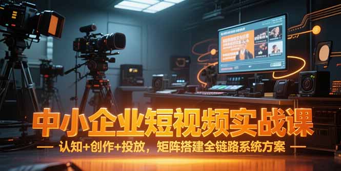 中小企业短视频实战课，认知+创作+投放，矩阵搭建全链路系统方案-联创在线