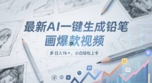 最新AI一键生成铅笔画爆款视频,多平台分发,日 入1k+,小白轻松上手【揭秘】-联创在线