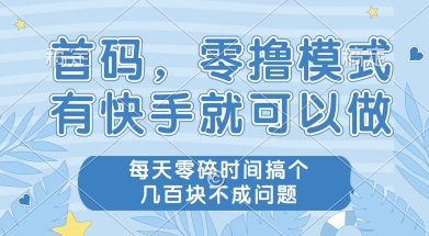 首码零撸项目，有快手就可以做，每天业务时间搞个几张不是问题【揭秘】-联创在线