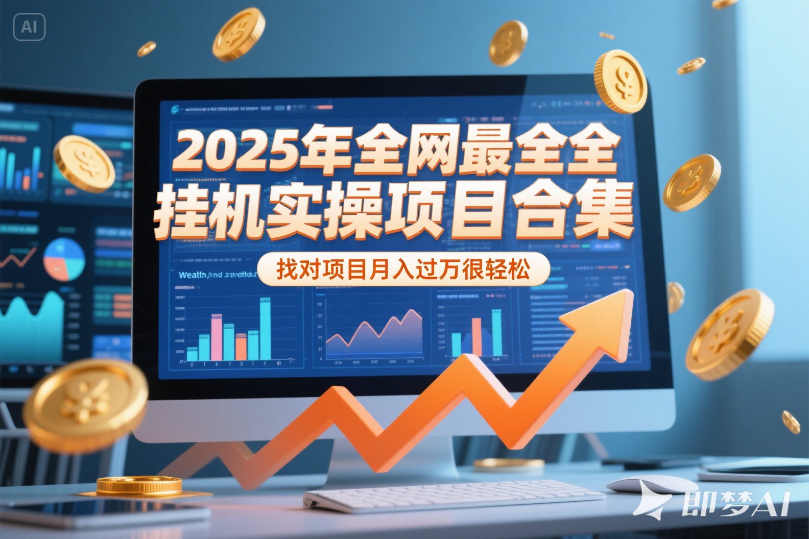 2025年挂机实操项目实操演练，挂机类型，AI直播类型，轻资产创业类型…-联创在线