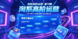 淘系高阶运营-第70期，标品干爆技巧，解决难点策略，大佬操盘方法-联创在线