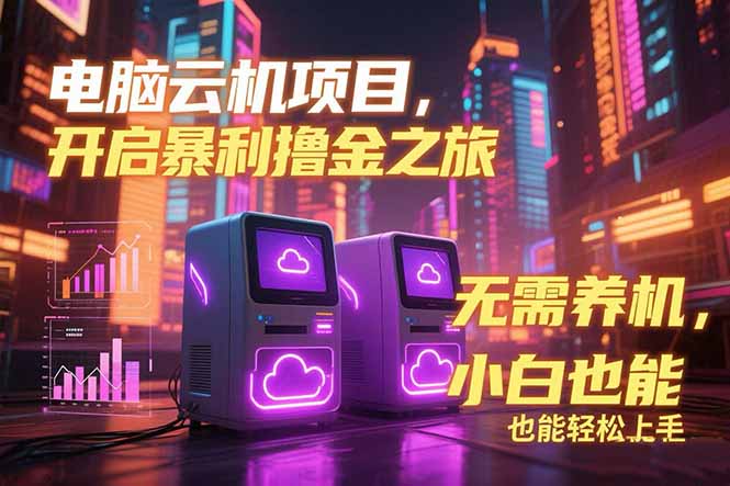 电脑云机项目 暴力撸金玩法，不需要养机 配置没有要求 单机100个窗口一…-联创在线