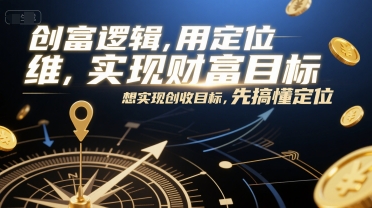 创富逻辑，用定位思维实现财富目标，想实现创收目标，先搞懂定位-联创在线