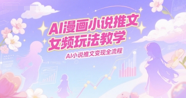 AI漫画小说推文女频玩法教学，AI小说推文变现全流程-联创在线