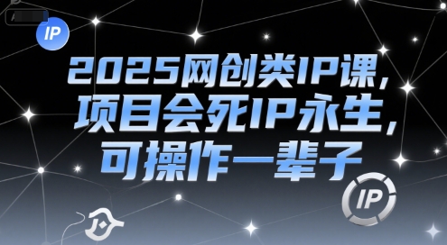 2025网创类IP课，项目会死IP永生，可操作一辈子-联创在线