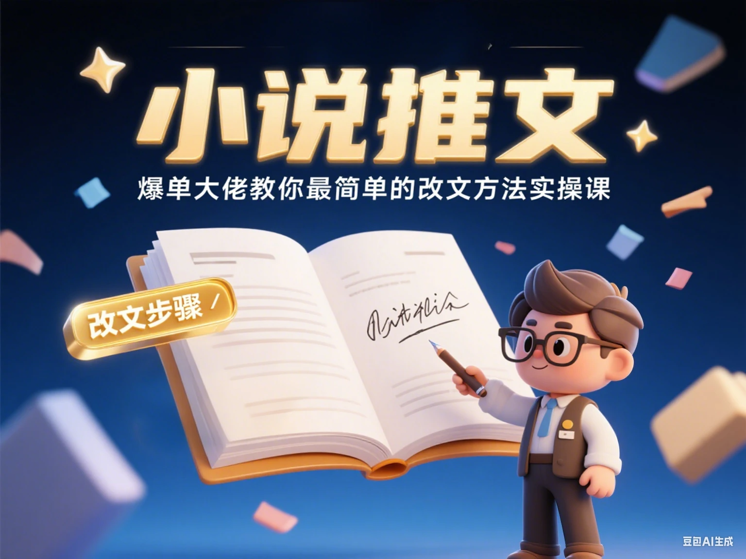 小说推文  爆单大佬教你最简单的改文方法实操课-联创在线