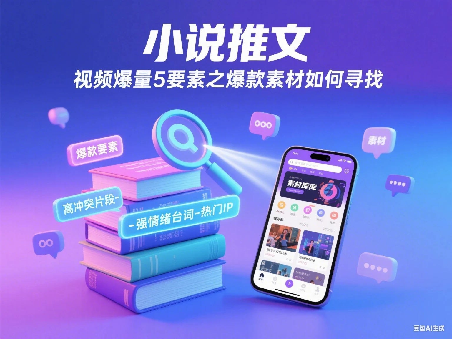 小说推文 视频爆量5要素之爆款素材如何寻找-联创在线