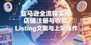 亚马逊全流程实操,店铺注册与收款,Listing文案与上架操作-联创在线