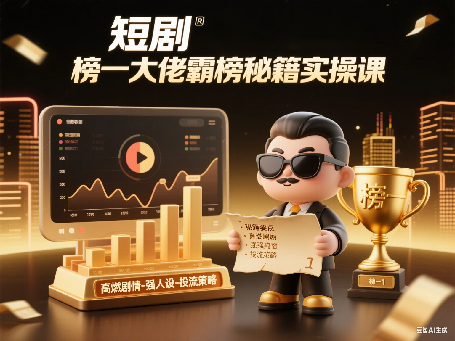 短剧 榜一大佬霸榜秘籍实操课-联创在线