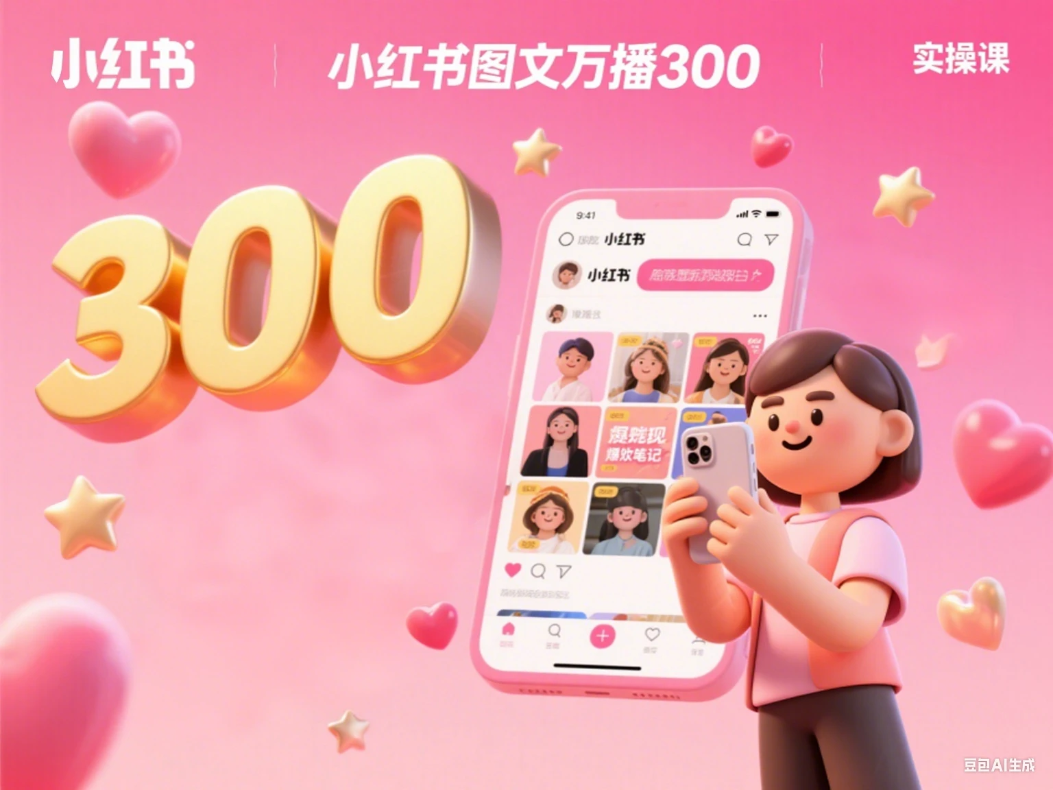 小红书图文 万播300实操课-联创在线