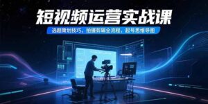 短视频运营实战课，选题策划技巧，拍摄剪辑全流程，起号思维导图-联创在线