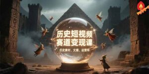 历史短视频赛道变现课，百集素材库应用，文案剪辑技巧，账号运营全案-联创在线