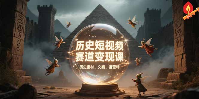 历史短视频赛道变现课，百集素材库应用，文案剪辑技巧，账号运营全案-联创在线