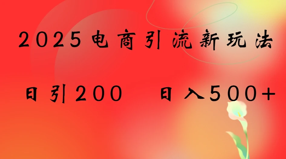 2025电商引流新玩法，日引200 日入500+-联创在线