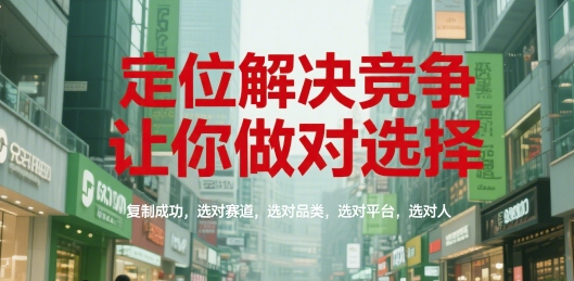 定位解决竞争，让你做对选择，复制成功，选对赛道，选对品类，选对平台，选对人-联创在线