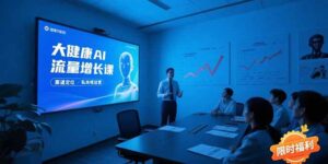 大健康AI流量增长课8.0,赛道定位方法论,AI数字人内容生产,私域转化运营-联创在线