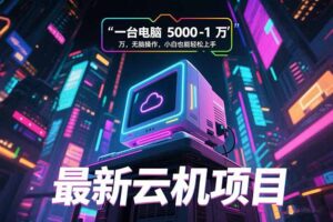 最新云机项目 一台电脑5000到10000 无脑操作小白也能轻松上手-联创在线