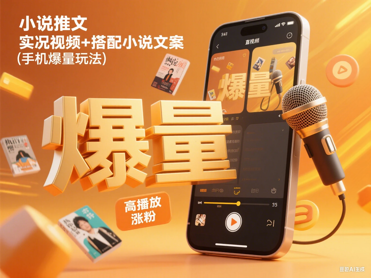 小说推文 实况视频+搭配小说文案（手机爆量玩法）-联创在线