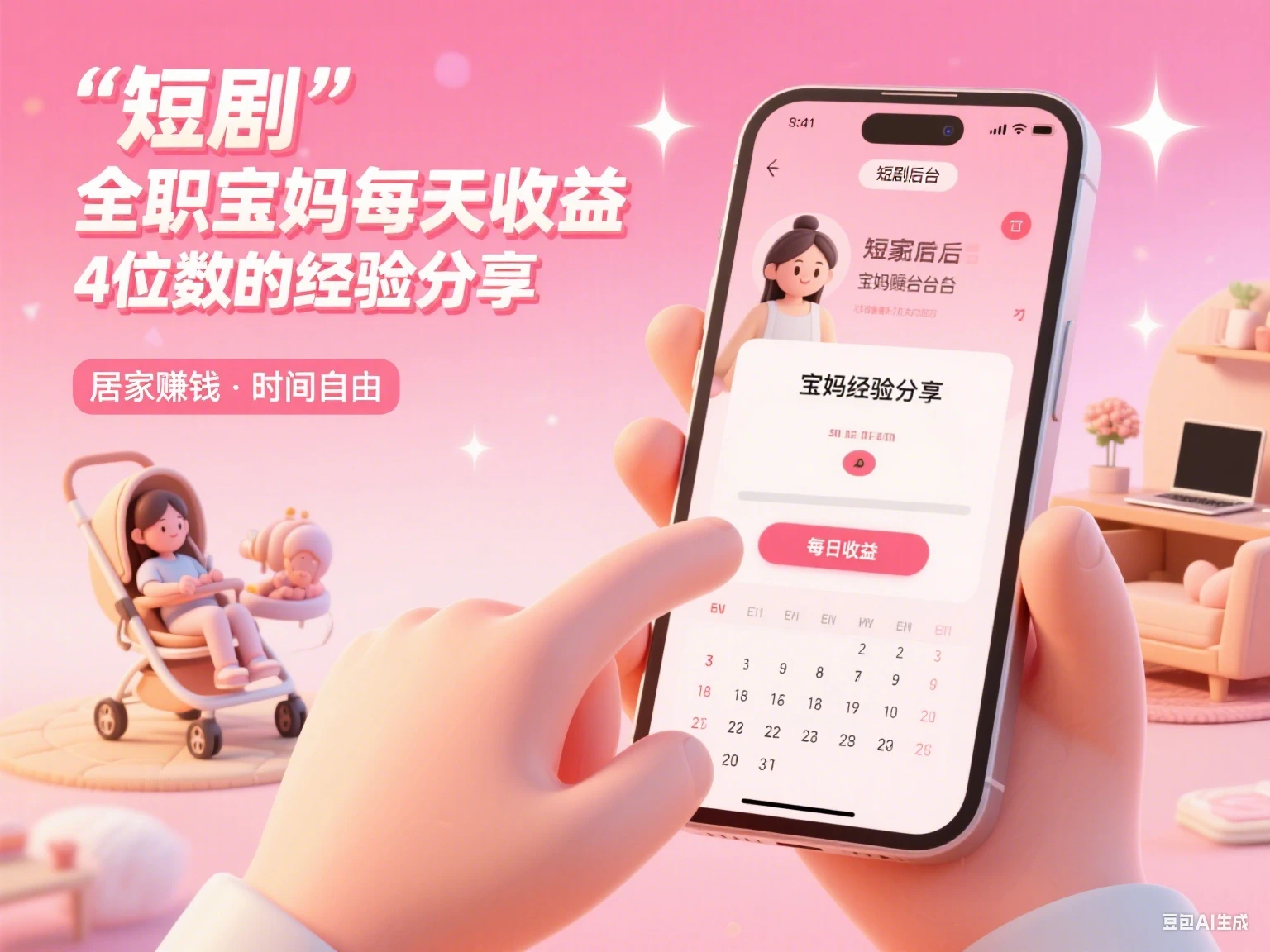 短剧 全职宝妈每天收益4位数的经验分享-联创在线