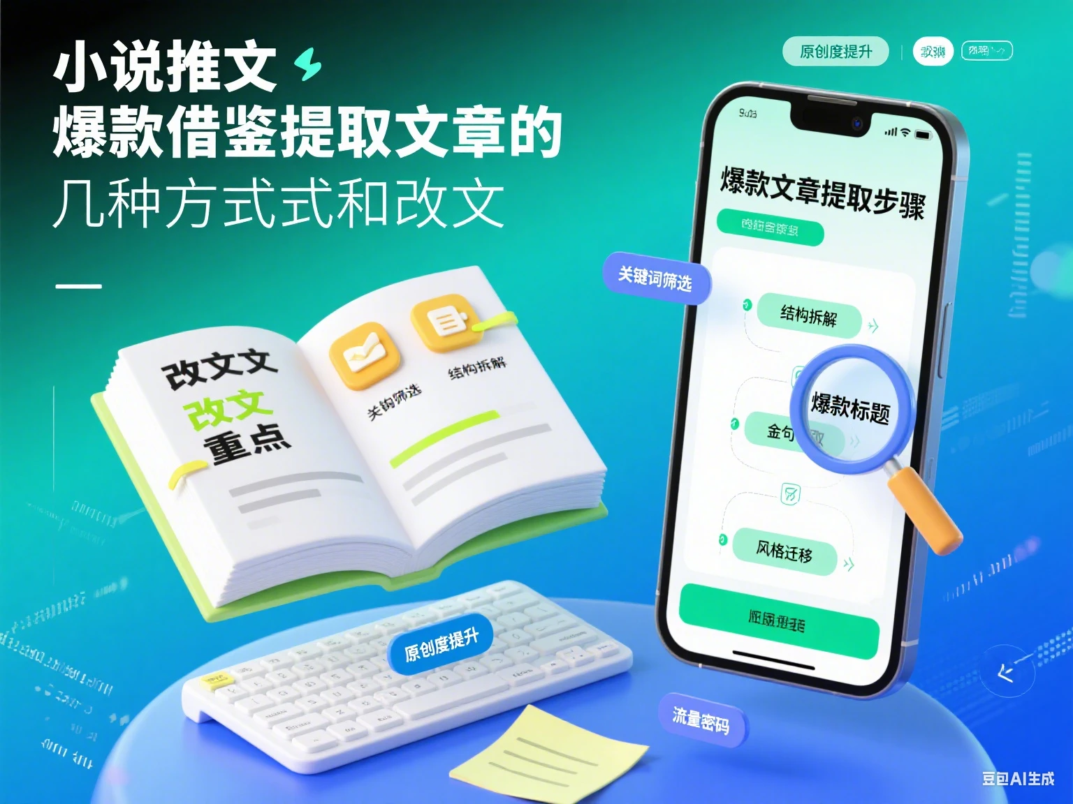 小说推文 爆款借鉴提取文章的几种方式和改文-联创在线