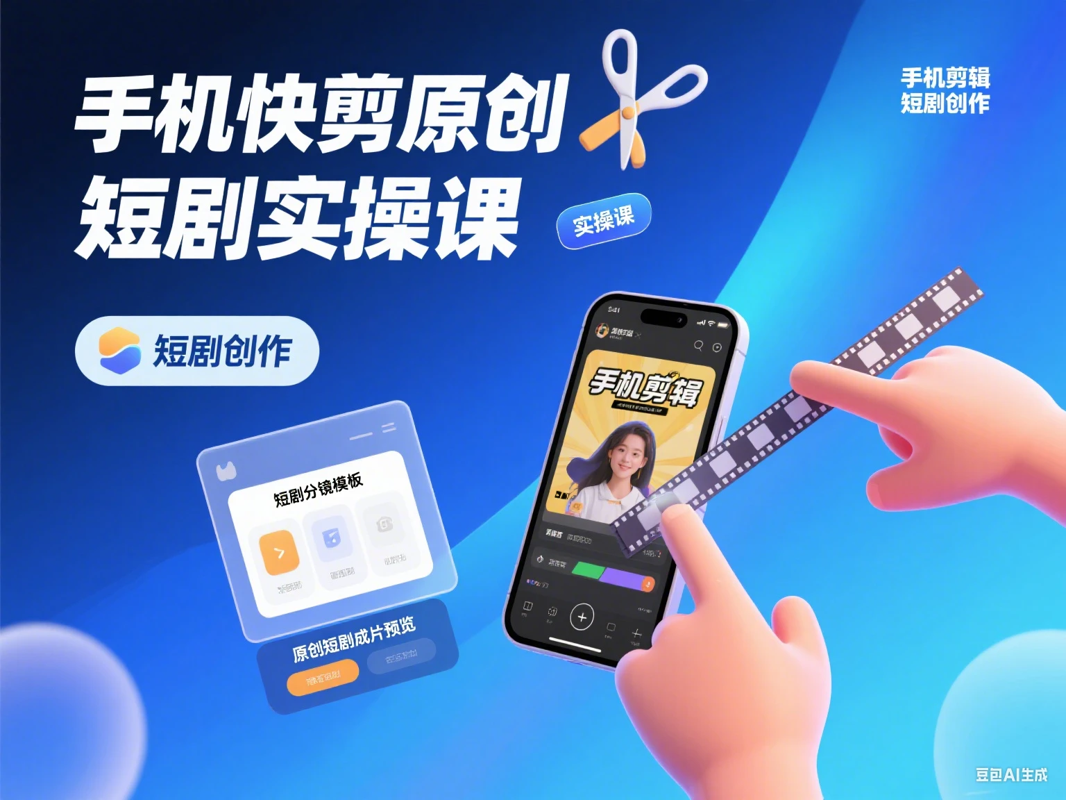 手机快剪原创短剧实操课-联创在线