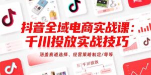 抖音全域电商实战课:千川投放实战技巧,涵盖赛道选择、经营策略制定/等等-联创在线